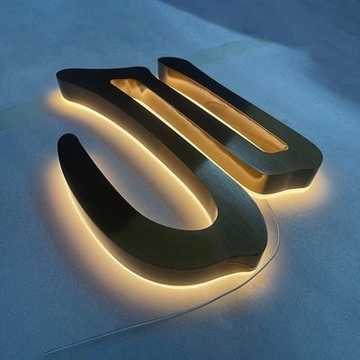 レストラン オフィス 屋外 カスタム ビジネス 建物 の ステンレス メタル LED サイネージ