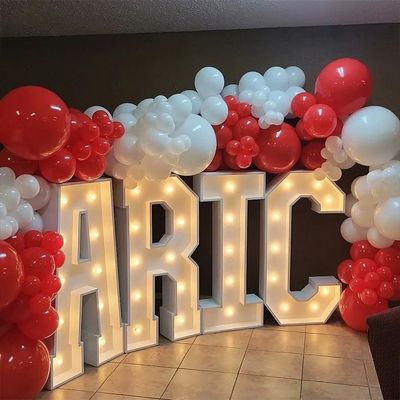 28C 結婚してください 巨人 ライトアップ 文字 オーダーメイド 彩り絵の具 アルファベット番号の飾り付け