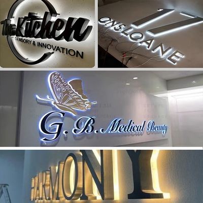 カスタム メタルストア フロントPC LED フロントサイン 3Dビジネス カスタム LED ストア 手紙サイン