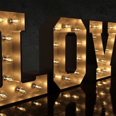 28 C カスタムライト 掲示板 LED テーブル掲示板 ラブ 結婚式 番号 ランプ