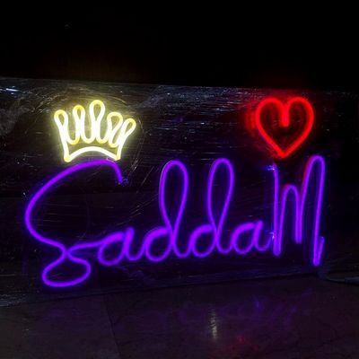 パーティーのためのオーダーメイドLEDフレックスライト ハッピーバースデー ネオンサイン ゴールデンイエロー オーダーメイドサイズ