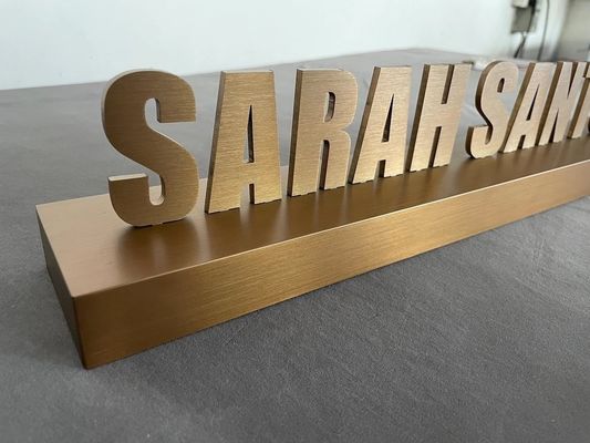 広告やビジネスのための汎用的な3Dミラー/ブラックステンレス鋼壁文字