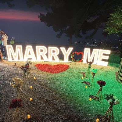 ステンレス・スティール 婚約サイン ネオン・サイン 飾り 結婚式 灯台 4フィートの手紙