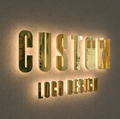 オフィス ウォールレター ロゴ 3D LED カスタム メタル ビジネス 広告 サイネージ