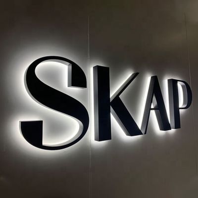 雪 屋外 サイネージ ステンレス スチール 3D サイネージ カスタム メタル LED ライト 壁文字