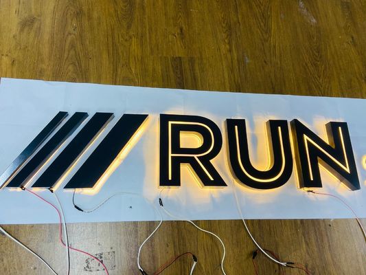 12V LED ストライプ オーダーメイド メタル ビジネス 広告 サイネージ オフィス ウォールレター ロゴ