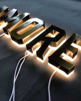 オーダーメイドサイズ スノー 3D LED アクリル ドアプレート 金属文字 標識 屋外展示用