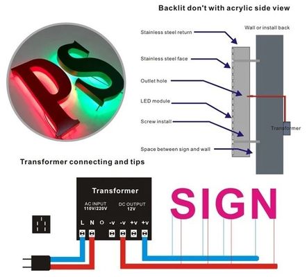 店舗 LED サイネージ レター スノー LED 3D シグナル オーダーメイド ビジネス ロゴ 屋外 店舗 シグナル