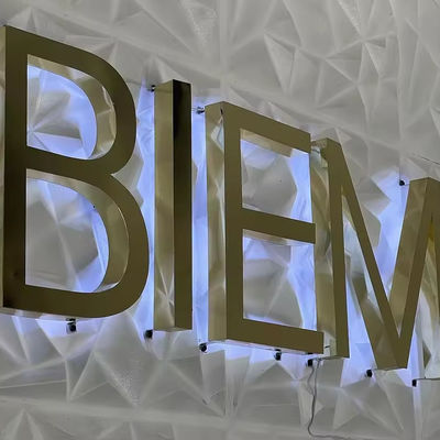 スノーLED アクリルバックライト LED 3Dサイン オフィス用 ロゴ カスタムステンレスステール 防水