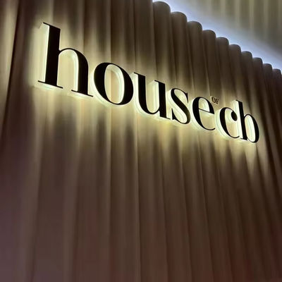 ステンレススチール LED バックライト 屋内・屋外広告のビジネスウォールロゴ